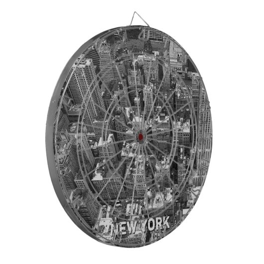 New York Dartboard New York Souvenir Dartboard Dartscheibe (Vorderseite Links)