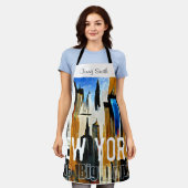 New York Das Abstrakte Bild von Big Apple Schürze (Getragen)