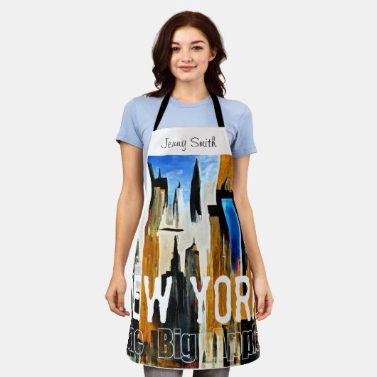 New York Das Abstrakte Bild von Big Apple Schürze (Getragen)