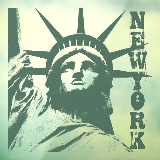 New York Decal Statue of Liberty Window Cling Fensteraufkleber (Blatt 3)