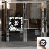 New York Decal Statue of Liberty Window Cling Fensteraufkleber (Büro Tür)