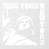 New York Decal Statue of Liberty Window Cling Fensteraufkleber (Blatt)