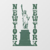 New York Decal Statue of Liberty Window Cling Fensteraufkleber (Blatt)