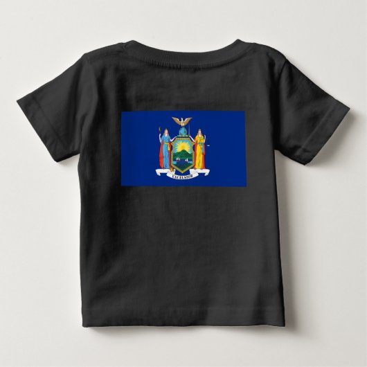 New York: Der Empire State, Zuhause Big Apple Flag Baby T-shirt (Rückseite)