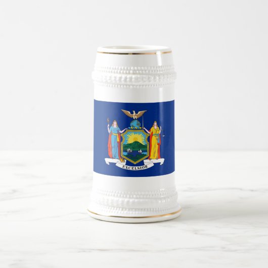 New York: Der Empire State, Zuhause Big Apple Flag Bierglas (Mittel)