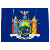 New York: Der Empire State, Zuhause Big Apple Flag Große Geschenktüte (Rückseite)