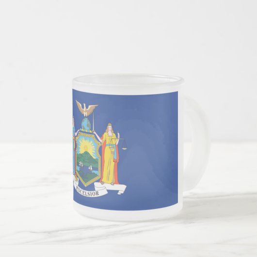 New York: Der Empire State, Zuhause Big Apple Flag Mattglastasse (VorderseiteRechts)