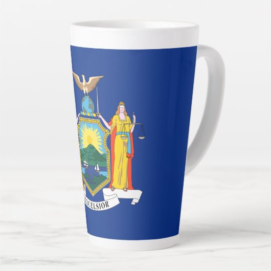 New York: Der Empire State, Zuhause Big Apple Flag Milchtasse (Rechte Ecke)