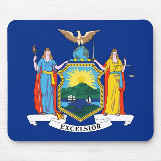 New York: Der Empire State, Zuhause Big Apple Flag Mousepad (Vorne)