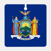 New York: Der Empire State, Zuhause Big Apple Flag Ornament Aus Metall (Rückseite)