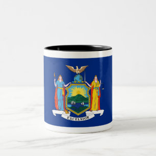 New York: Der Empire State, Zuhause Big Apple Flag Zweifarbige Tasse