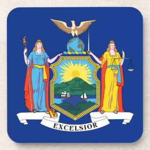 New York: Der Empire State, Zuhause der Big Apple  Getränkeuntersetzer