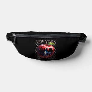 New York Der Große Apfel Frucht Silhouette Stadt Bauchtasche