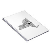 New York Detailed Doodle Notizblock (Rechte Seite)
