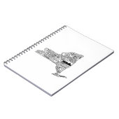 New York Detailed Doodle Notizblock (Linke Seite)