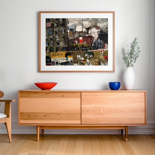 New York Docks | Joaquín Torres-García Poster