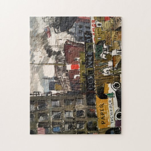 New York Docks | Joaquín Torres-García Puzzle (Vertikal)