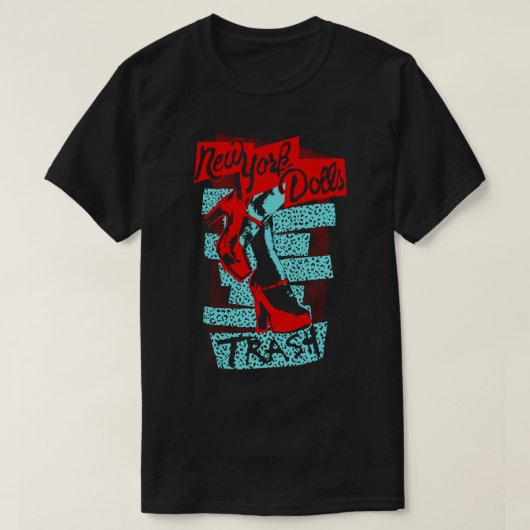 New York Doll's (Red, Blue) TRASH T - Shirt (Design vorne)