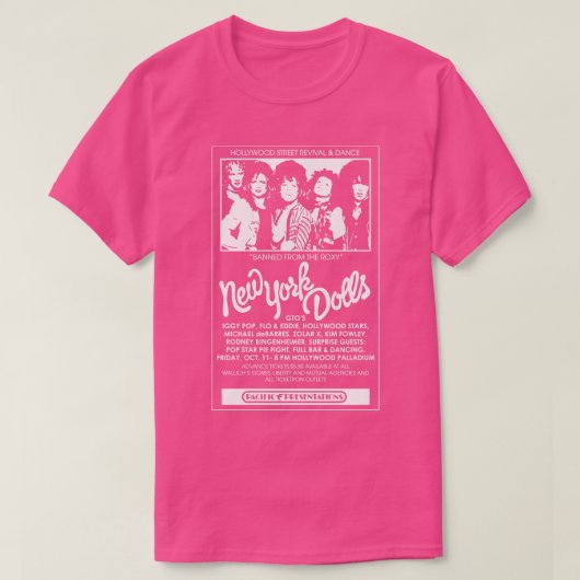 New York Dolls Show Poster T-Shirt (Design vorne)