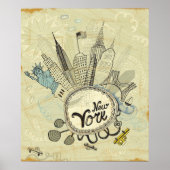 New York Doodle Poster (Vorne)