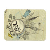 New York Doodle Poster Magnet (Horizontal)