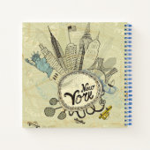 New York Doodle Poster Notizblock (Rückseite)