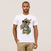 New York Dragon T - Shirt Cool Sunglasses WIth Piz (Vorne ganz)
