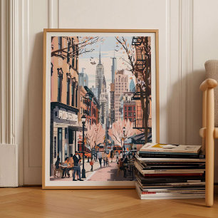 New York Druck Nyc Illustration New York Reise Poster