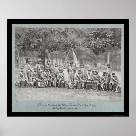 New York Drum Corps in Arlington, VA 1861 Poster (Vorne)