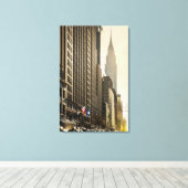 New York, E 42 St. und Chrysler Gebäude Leinwanddruck (Insitu (Holzboden))