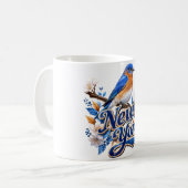 New York Eastern Bluebird Botanisch Kaffeetasse (Vorderseite Links)