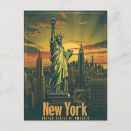 New York - Eine Lady Liberty Postkarte