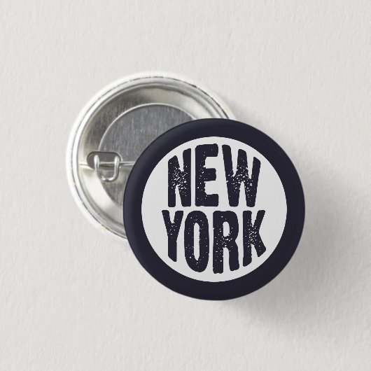New York - Einfach und rein! T-Shirt Button (Vorne & Hinten)