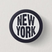 New York - Einfach und rein! T-Shirt Button (Vorderseite)