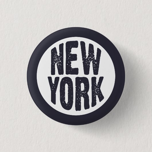 New York - Einfach und rein! T-Shirt Button (Vorderseite)