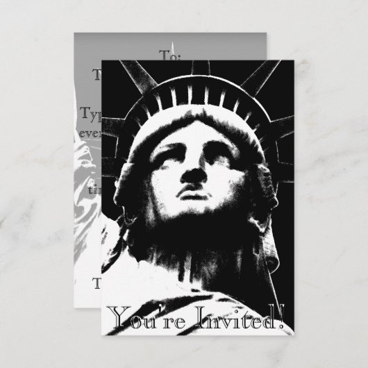 New York Einladungen Personalisiert New York UAWG (Vorne/Hinten)