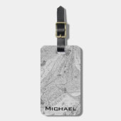 New York: EL-Zug, C1878 Gepäckanhänger (Vorderseite vertikal)