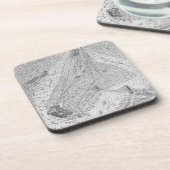 New York: EL-Zug, C1878 Getränkeuntersetzer (Linke Seite)