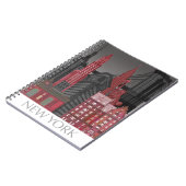 New York Elevations by Night - Red Notizblock (Linke Seite)