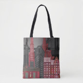 New York Elevations by Night - Red Tasche (Vorderseite)