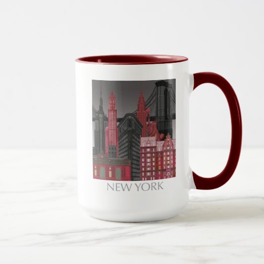 New York Elevations by Night - Red Tasse (Rechts)