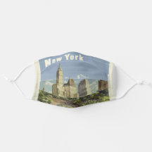 New York Empire State Bldg Central Park Face Mask