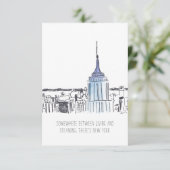 New York Empire State Gebäude Note Card Dankeskarte (Stehend Vorderseite)