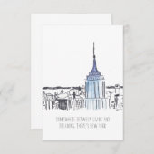 New York Empire State Gebäude Note Card Dankeskarte (Vorne/Hinten)
