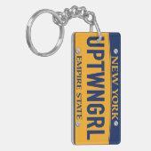 New York Empire State License Plate Art Custom Key Schlüsselanhänger (Vorderseite links)