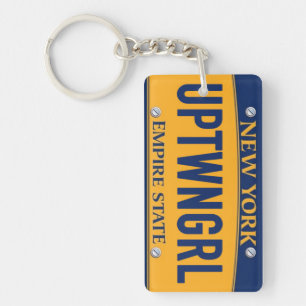 New York Empire State License Plate Art Custom Key Schlüsselanhänger