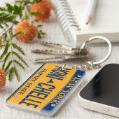 New York Empire State License Plate Art Custom Key Schlüsselanhänger (Vorderseite rechts)