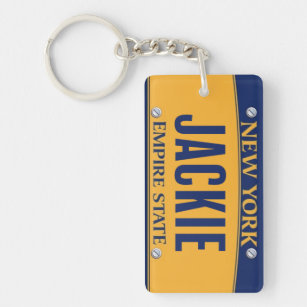 New York Empire State License Plate Art Custom Schlüsselanhänger