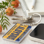 New York Empire State License Plate Art Custom Schlüsselanhänger (Vorderseite rechts)