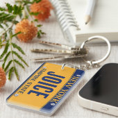 New York Empire State License Plate Art Custom Schlüsselanhänger (Vorderseite rechts)